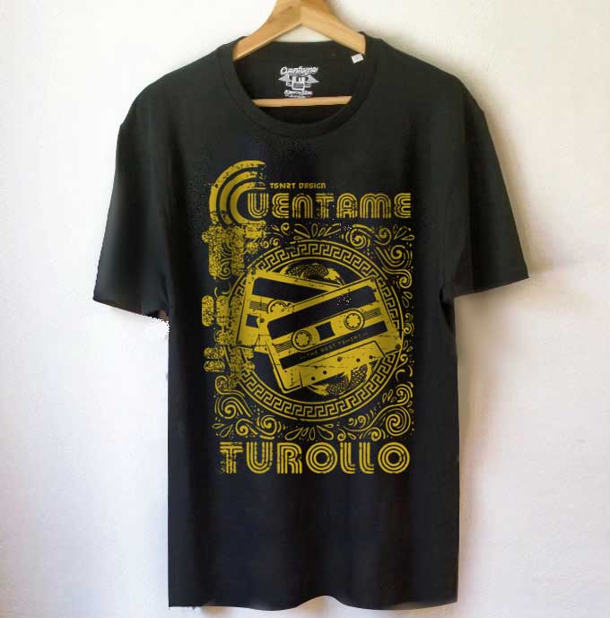 camiseta negra cintas cuentameturollo