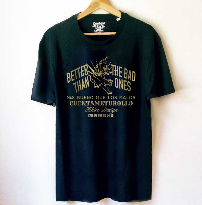 camiseta negra hombre cuentameturollo